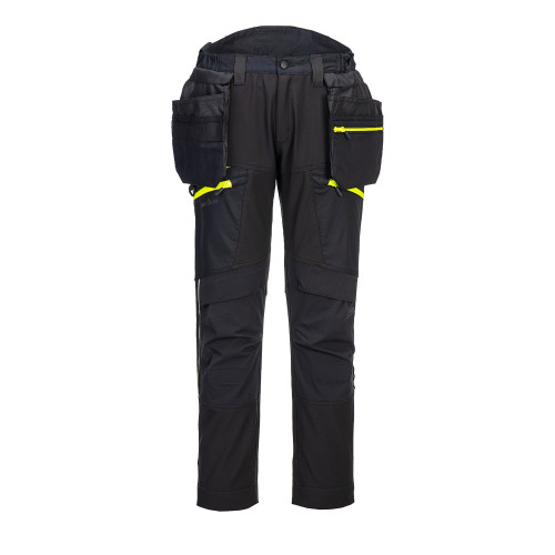 Portwest DX450 DX4 Holster Softshell Pants with Removable Pocket, Black