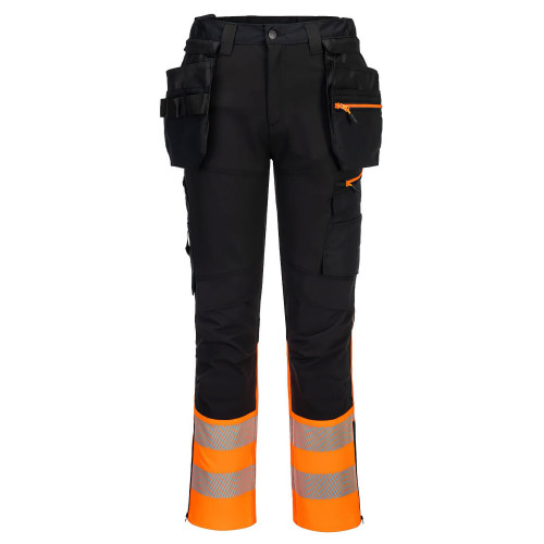 Portwest DX457 DX4 Craft High Visibility Trousers Class 1, Orange/Black