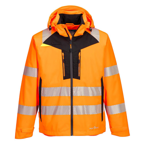 Portwest DX462 High Visibility Rain Jacket, Orange Portwest DX462 High Visibility Rain Jacket, Orange