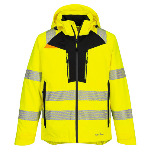 Portwest DX462 High Visibility Rain Jacket, Yellow Portwest DX462 High Visibility Rain Jacket, Yellow