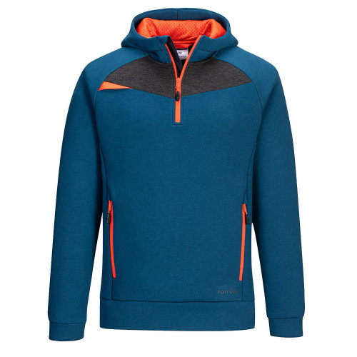Portwest DX467 DX4 Half Zip Hoody, Metro Blue