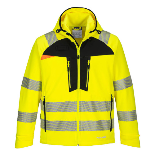 Portwest DX475 High Visibility Softshell (3 Layers), Yellow/Black Portwest DX475 High Visibility Softshell (3 Layers), Yellow/Black
