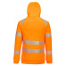 Portwest DX482 DX4 Felpa con cappuccio Hi-Vis 1/4 Zip, Arancione/Nero
