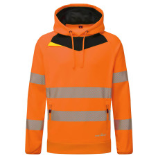 Portwest DX483 High Visibility Hooded Sweatshirt, Orange/Black