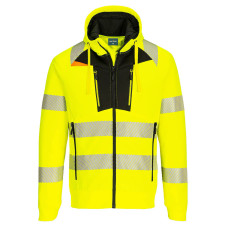 Portwest DX484 High Visibility Hooded Sweatshirt, Yellow/Black