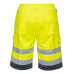 Portwest E043 Hi-Vis Polyester-Cotton Bermuda Shorts, Yellow/Navy
