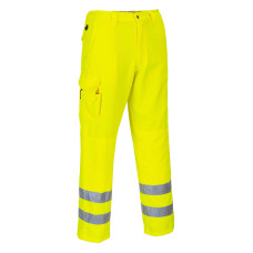 Portwest E046 Hi-Vis Combat Pants, Yellow