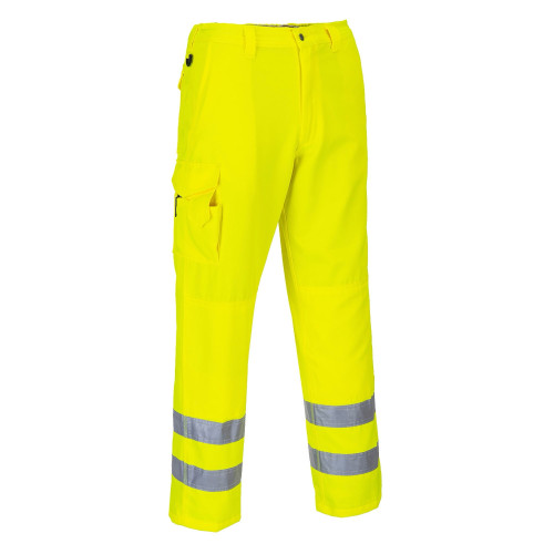 Portwest E046 Hi-Vis Combat Pants, Yellow