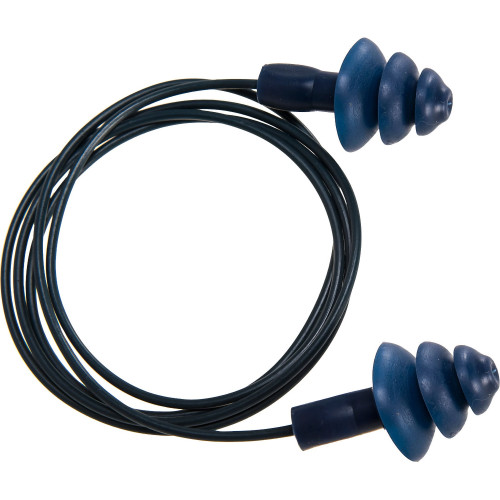 Portwest EP07 Reusable Detectable TPR Earplugs with Cord (50 Pairs), Blue Portwest EP07 Reusable Detectable TPR Earplugs with Cord (50 Pairs), Blue