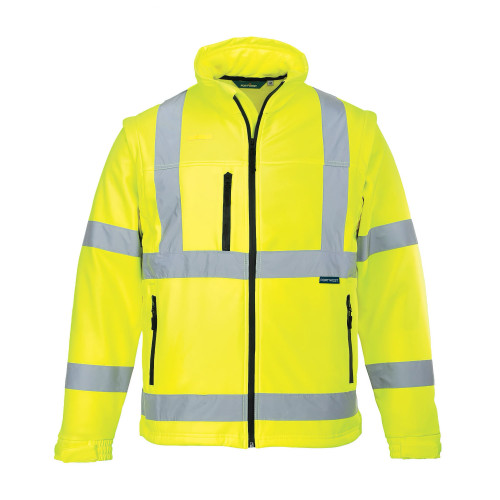 Portwest ES428YER High Visibility Softshell Jacket Yellow Portwest ES428YER High Visibility Softshell Jacket Yellow