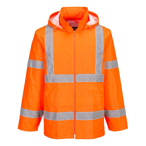 Portwest ES440ORR High Visibility Rain Jacket Orange Portwest ES440ORR High Visibility Rain Jacket Orange