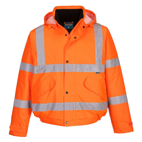 Portwest ES463ORR High Visibility Bomber Jacket Orange Portwest ES463ORR High Visibility Bomber Jacket Orange