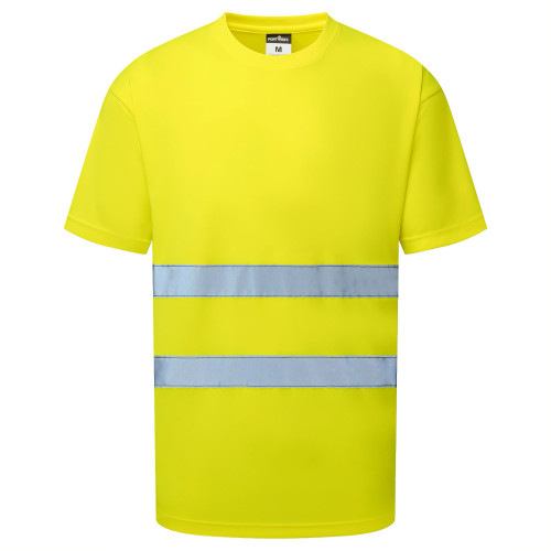 Portwest ES478YER High Visibility Long Sleeve T-Shirt Yellow