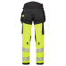 Portwest EV442 EV4 Stretch Trousers Hi-Vis Class 1 Detachable Holster, Yellow/Black