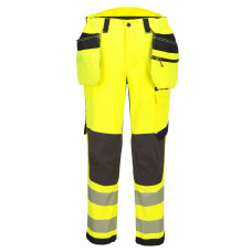 Portwest EV448YBT EV4 Class 2 Hi-Vis Stretch Trousers with Detachable Holster Pockets