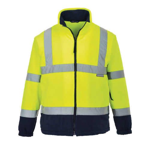 Portwest F301 Hi-Vis Two-Tone Fleece, Yellow/Navy