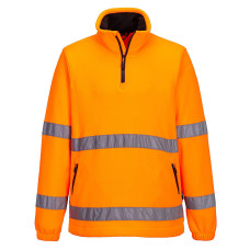 Portwest F302 Half Zip Hi-Vis Fleece, Orange