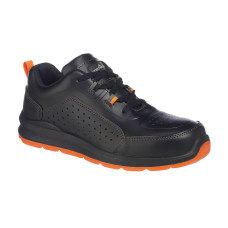 Portwest FC09 S1P Perforated Composite Shoe, Black/Orange