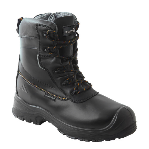 Portwest FD02 Portwest Traction Composite Boot 7 inch (18cm) S3 HRO CI WR, Black