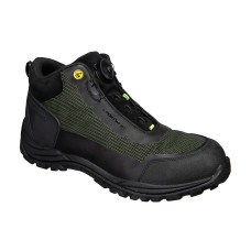 Portwest FE04 Girder S3S ESD SR FO composite boot, Black/Green
