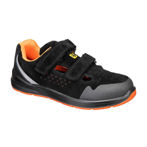 Portwest FE08 Sandalo S1P ESD SR FO, Nero/Grigio 42