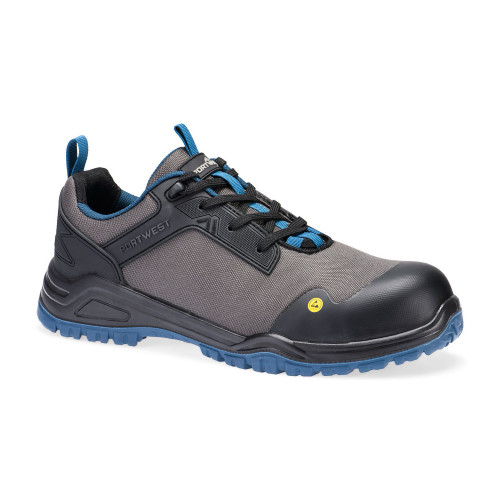 Portwest FE11BTE Steelite Thor S3S ESD SR FO Shoe Black/Teal Portwest FE11BTE Steelite Thor S3S ESD SR FO Shoe Black/Teal