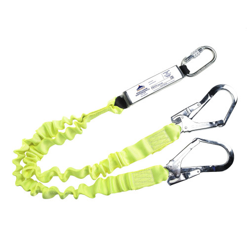 Portwest FP52 Cordino doppio elasticizzato con assorbitore di energia, Giallo