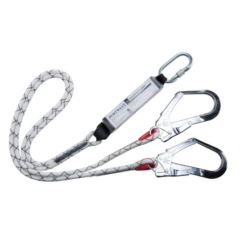 Portwest FP55 Cordino doppio con guaina con assorbitore, Bianco