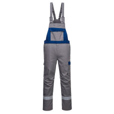 Portwest FR07 Bizflame Ultra Two-Tone Dungarees, Grey