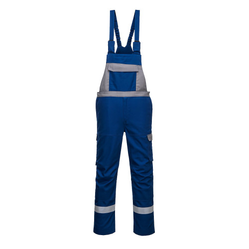 Portwest FR07 Two-Tone Bizflame Ultra Bib Shorts, Royal Blue