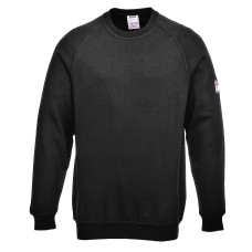 Portwest FR12 Flame Retardant Anti-Static Long Sleeve Sweatshirt, Black