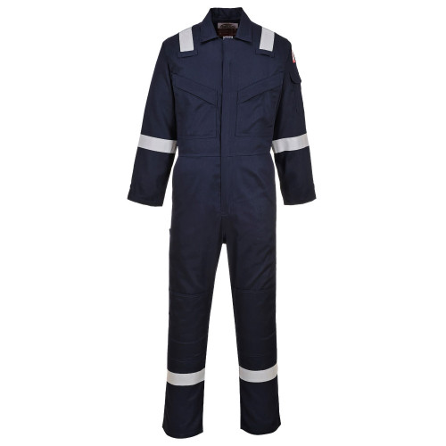 Portwest FR28 Lightweight Anti-Static Flame Retardant Coverall 280g, Navy Blue