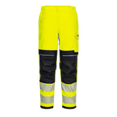 Portwest FR409 Women's High Visibility Work Trousers PW3 FR, Yellow/Black