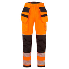 Portwest FR427OBR PW3 FR Modaflame Rain+ Hi-Vis Winter Pants with Holster Pockets 