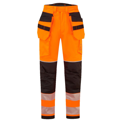 Portwest FR427OBR PW3 FR Modaflame Rain+ Hi-Vis Winter Pants with Holster Pockets 