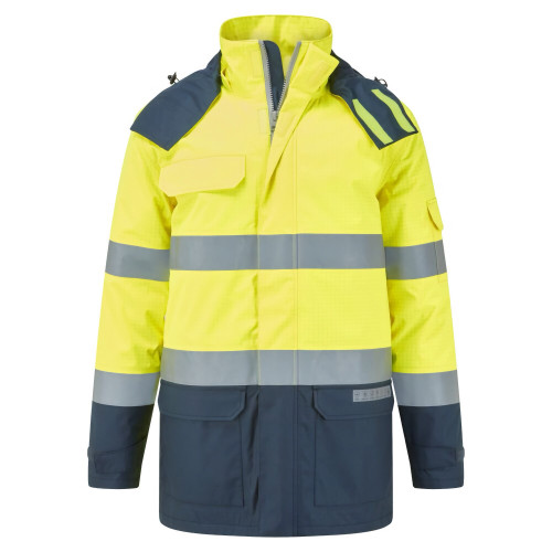 Portwest FR617YNR FR Bizflame Rain+ Hi-Vis Multi-Norma contrast winter jacket