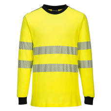 Portwest FR701 High Visibility Flame Resistant T-Shirt WX3, Yellow/Black