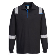 Portwest FR711 Polo a maniche lunghe ignifuga WX3, Nero