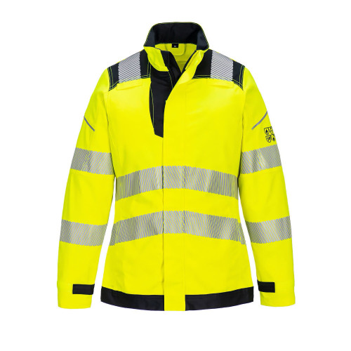 Portwest FR715 PW3 FR Women's Hi-Vis Work Jacket, Yellow/Black