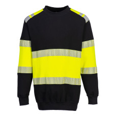 Portwest FR716 PW3 Class 1 Flame Resistant Sweatshirt, Yellow/Black