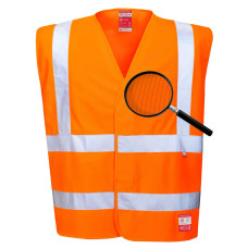 Portwest FR71 Hi-Vis Flame Retardant Vest - Anti-Static, Orange