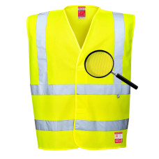 Portwest FR71 Hi-Vis Flame Retardant Vest - Anti-Static, Yellow