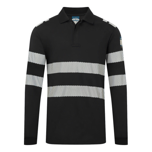 Portwest FR733BKR Polo manica lunga PW3 FR Modaflame