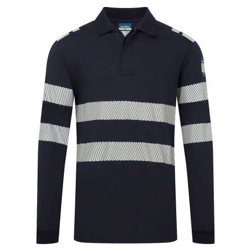 Portwest FR733NVR Polo manica lunga PW3 FR Modaflame