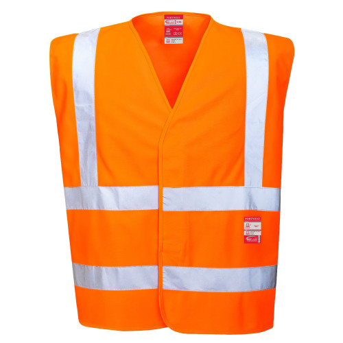 Portwest FR75 Hi-Vis Flame Resistant Vest, Orange Portwest FR75 Hi-Vis Flame Resistant Vest, Orange