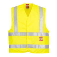 Portwest FR75 Hi-Vis Flame Resistant Vest, Yellow