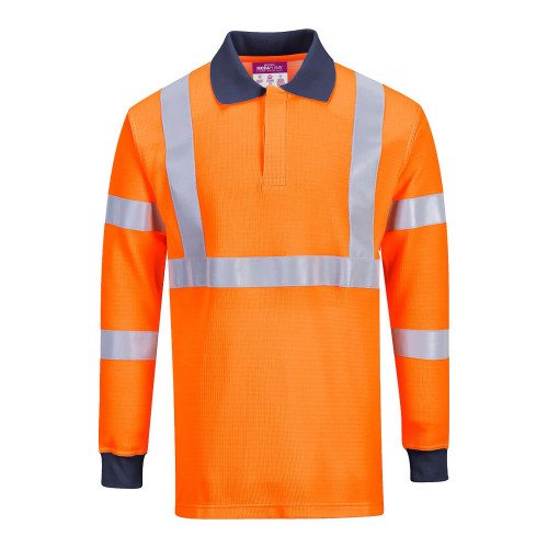 Portwest FR76 RIS fireproof polo shirt, Orange Portwest FR76 RIS fireproof polo shirt, Orange