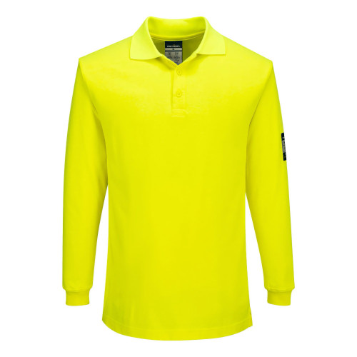 Portwest FR805YER PW3 FR Modaflame Knit Long Sleeve Polo Shirt