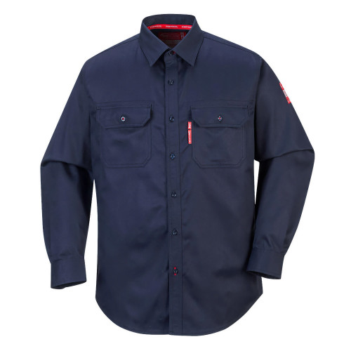 Portwest FR89 Bizflame Fire Resistant Shirt 88/12, Navy Blue