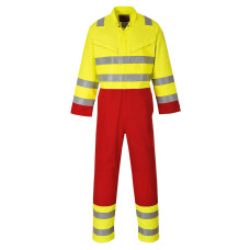 Portwest FR90 Hi-Vis Bizflame Coverall, Yellow